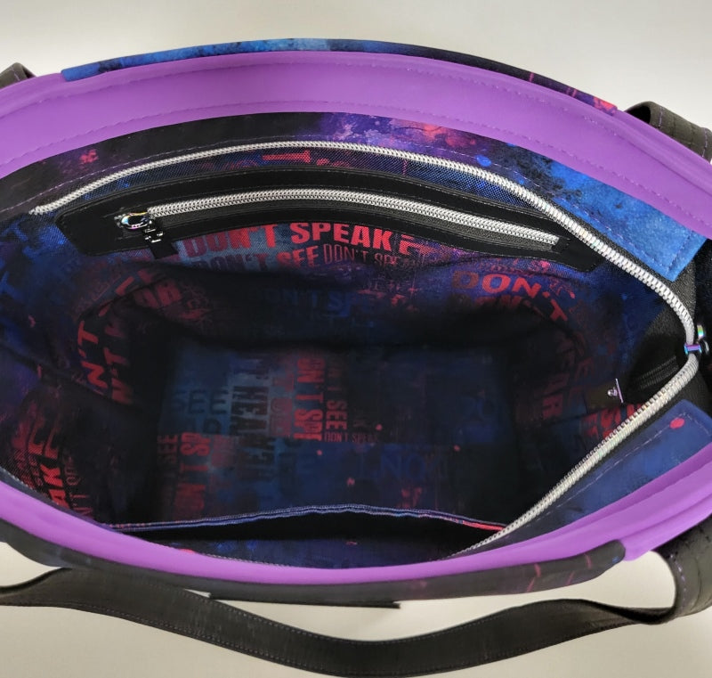 Tasche DREI LADIES aus Softshell und Kunstleder