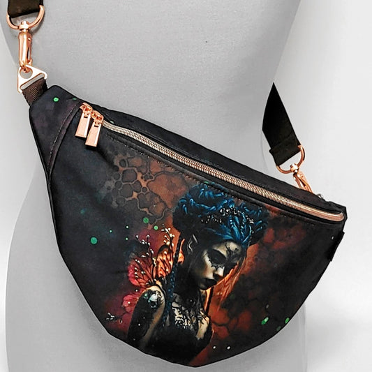 Crossbag TENEBRIS aus Stoff + Minitasche