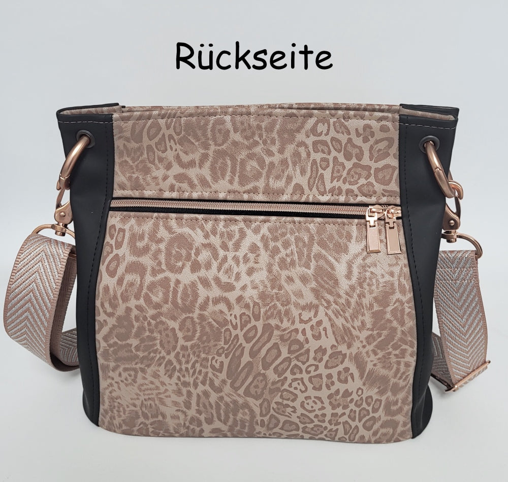 Tasche Hallig LEOPARD ROSA aus Kunstleder