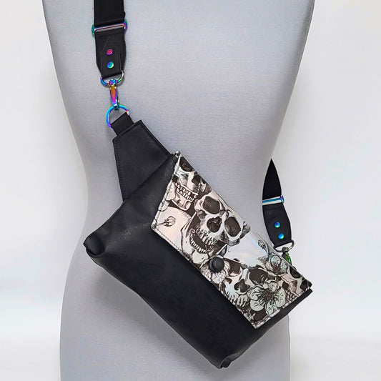 Crossbag SKULL Hologramm aus Kunstleder