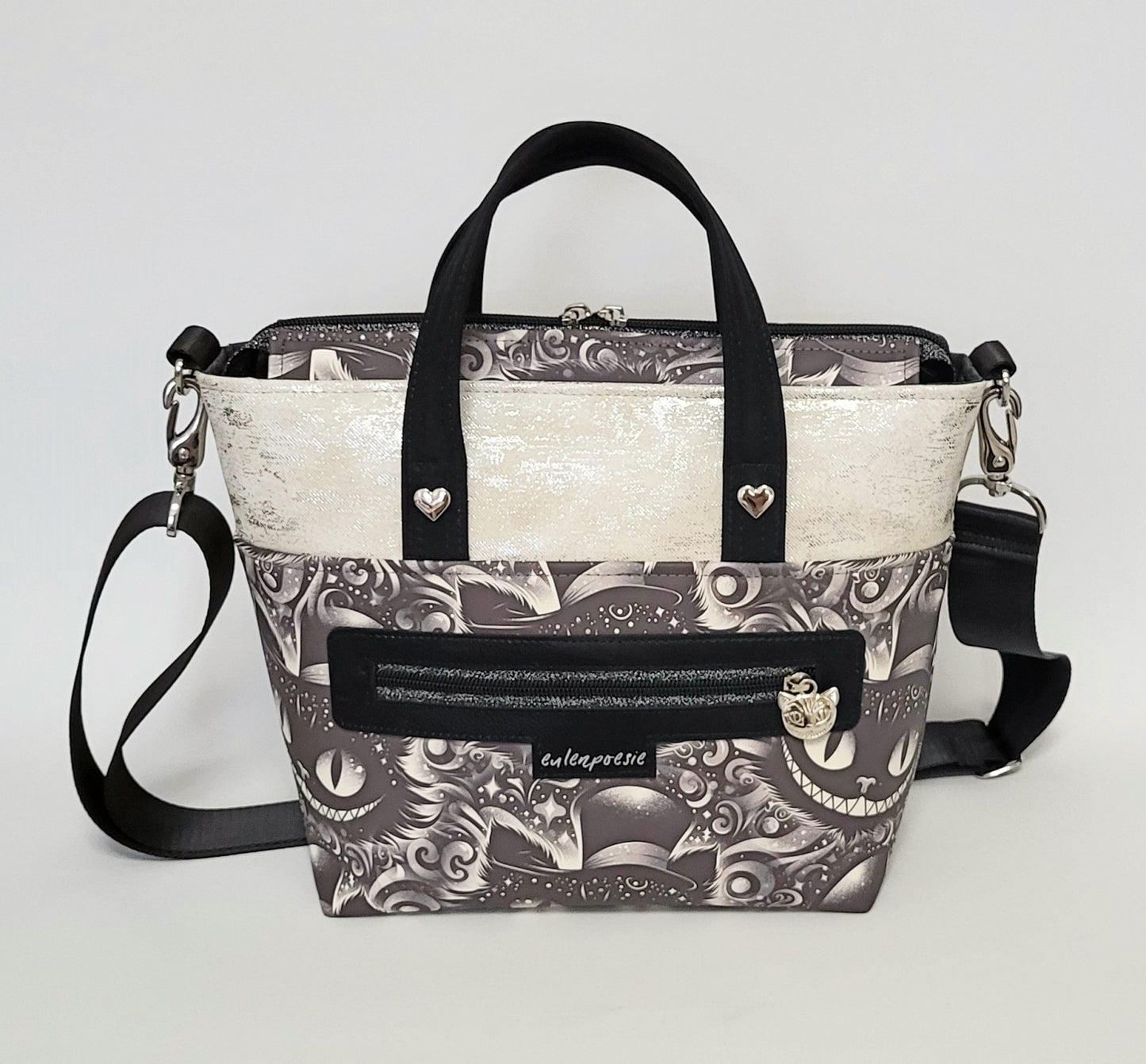 Tasche MoreBag GRINSEKATZE aus Kunstleder NACHTLEUCHTEND