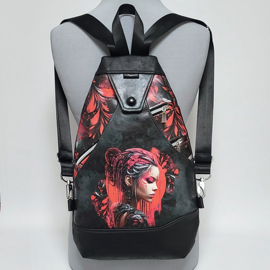 SlingBag Malea Rucksack RUBY aus Kunstleder