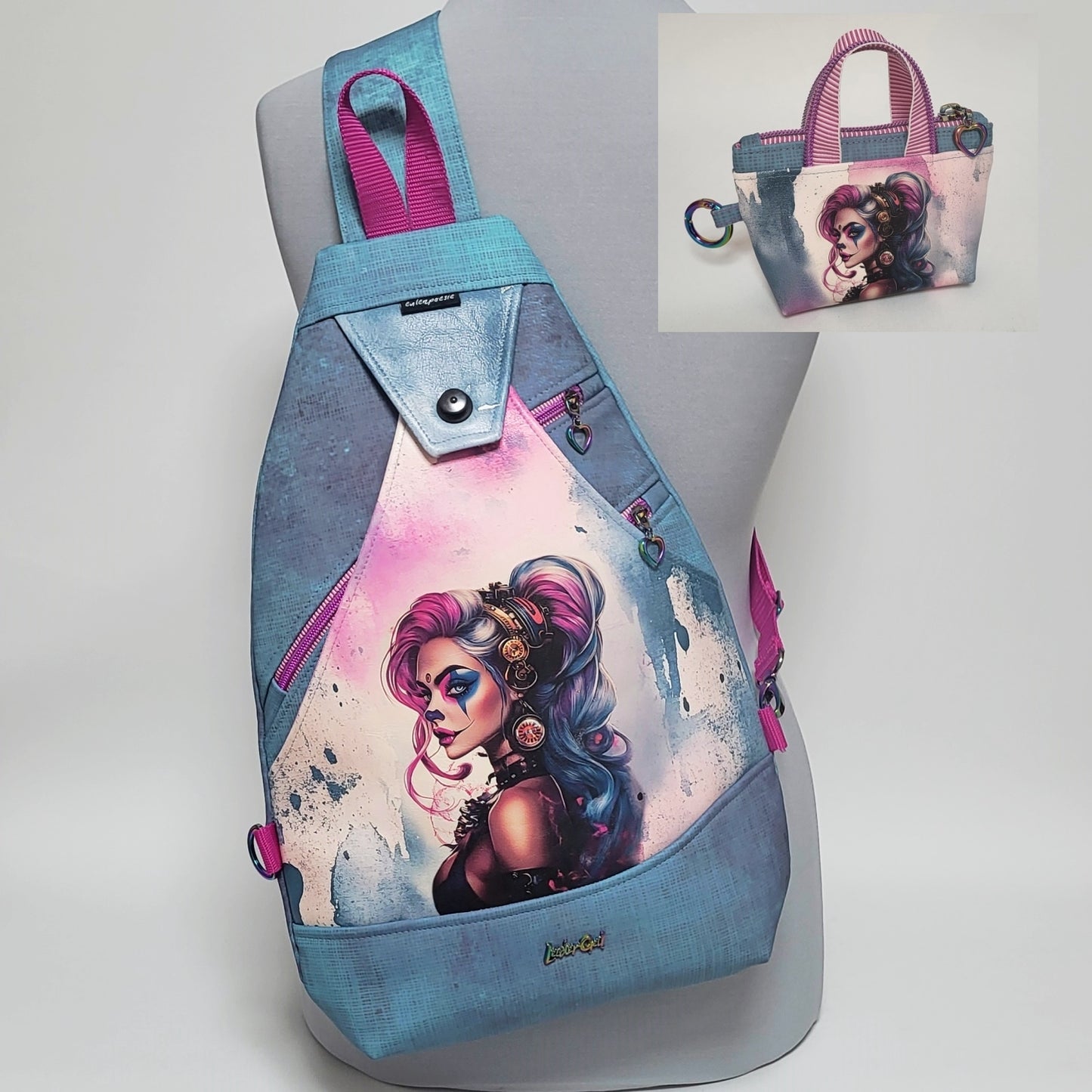 SlingBag Malea OPHELIA aus Kunstleder nachtleuchtend + Minitasche