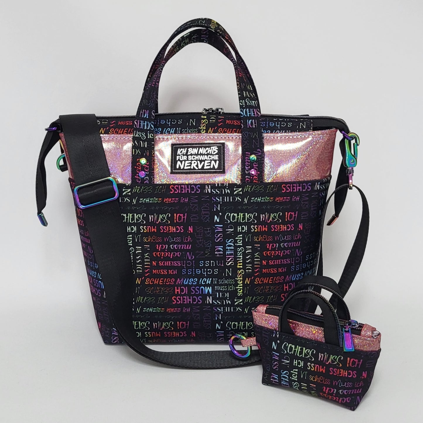 Tasche MoreBag N'SCHEISS aus Softshell + Minitasche