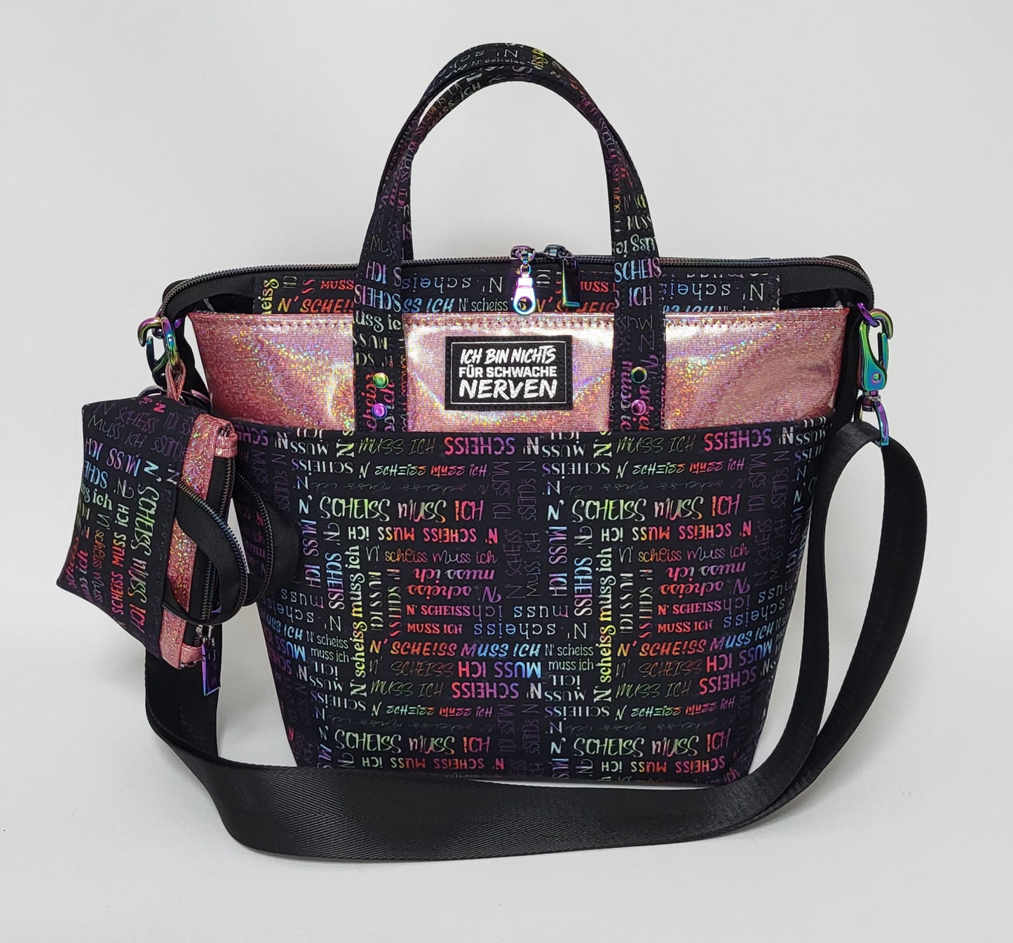 Tasche MoreBag N'SCHEISS aus Softshell + Minitasche