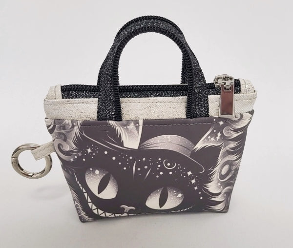 Tasche MoreBag GRINSEKATZE aus Kunstleder NACHTLEUCHTEND + Minitasche