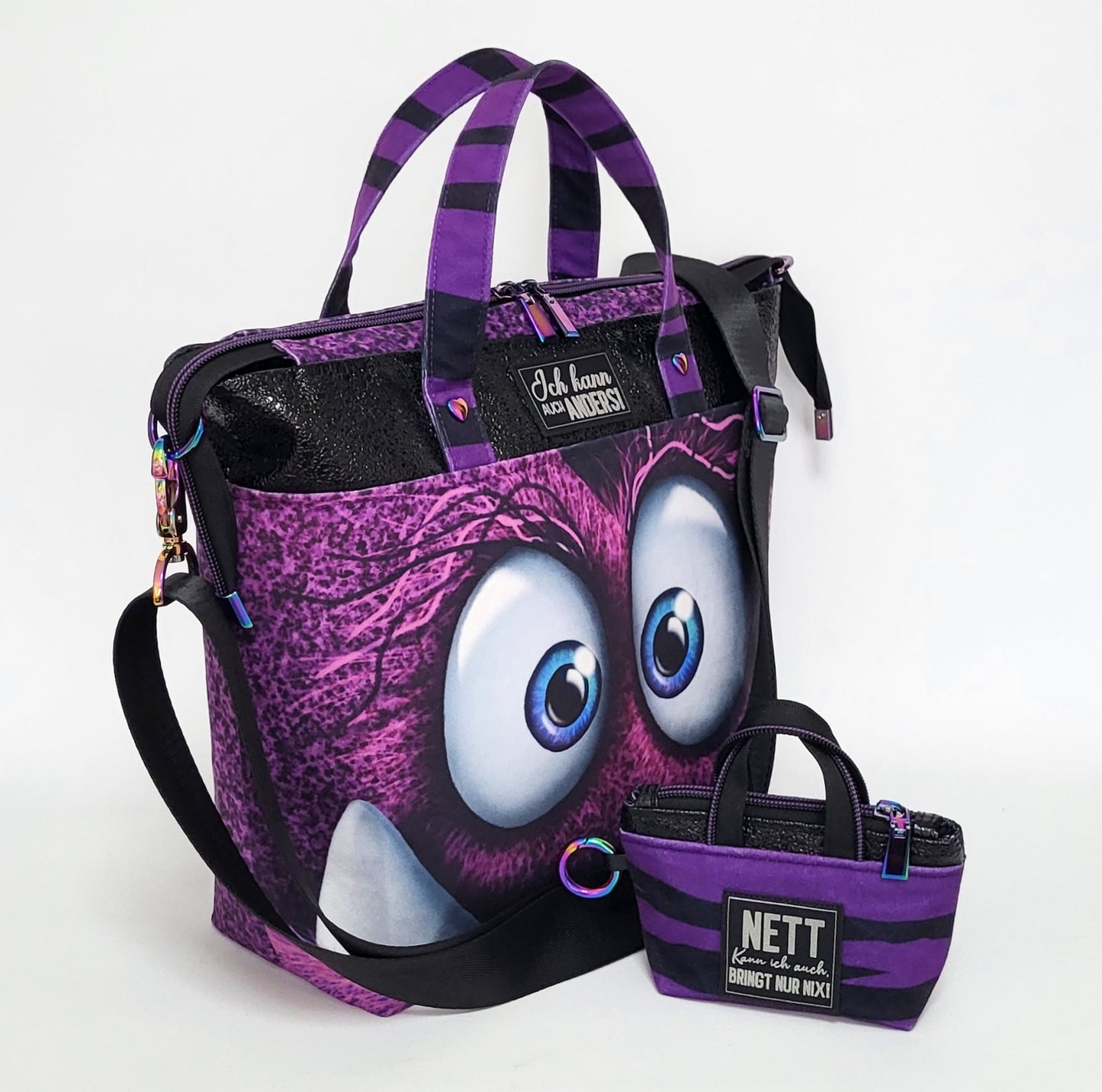 Tasche MoreBag MONSTA aus Stoff + Minitasche