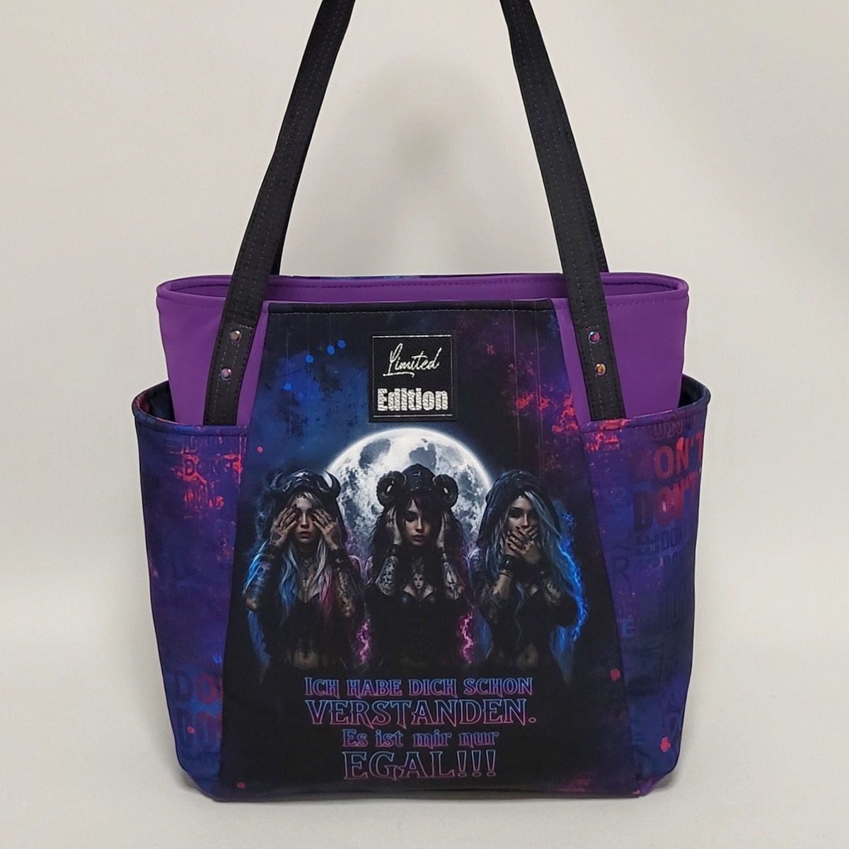 Tasche DREI LADIES aus Softshell und Kunstleder