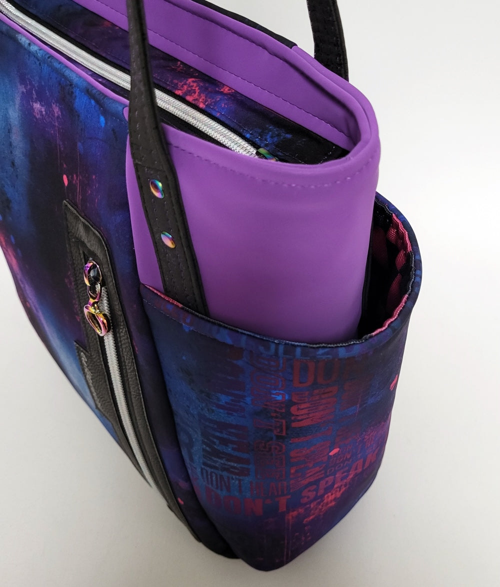 Tasche DREI LADIES aus Softshell und Kunstleder